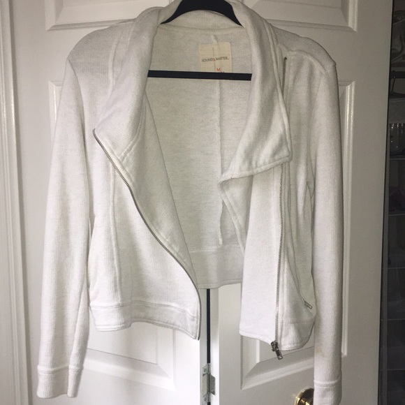 Cream/White Zipper Jacket - Picture 3 of 4